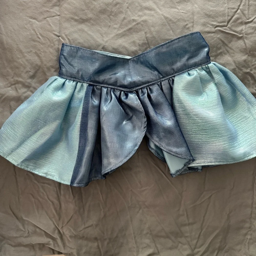 Kids Blue and Yellow Flounder Inspired Princess Costume
